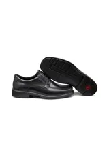 Zapato formal negro de cuero premium, estilo derby con cordones y puntera cuadrada. Cuenta con suela PHORENE™ y tecnología FLUIDFORM soft shock para mayor comodidad.