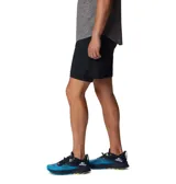 Shorts deportivos Columbia Endless Trail 2-in-1 para hombre, color negro. Cuentan con calza interior de compresión y múltiples bolsillos.