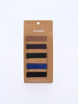 Set de 40 horquillas para el pelo de metal en colores marrón, negro, azul y verde.