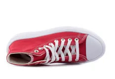 Zapatillas Converse Chuck Taylor All Star Move Hi, color rojo, con plataforma blanca y logo de Converse All Star en el lateral.