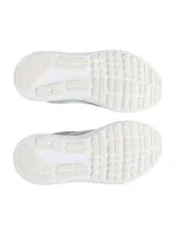 Zapatillas deportivas grises con detalles en celeste, marca Under Armour, modelo Charged Versurge.
