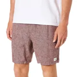 Bermuda de hombre color bordeaux, corte recto y largo a la rodilla.