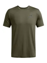 Remera deportiva Under Armour Vanish Energy color celeste, de corte clásico, mangas cortas y logo estampado en el pecho.