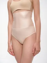 Colaless color visón de tiro alto con efecto modelador en la zona abdominal.