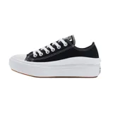 Championes Converse Chuck Taylor All Star Move Low Top de mujer, color negro con plataforma blanca.