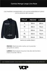 Camisa color crudo de lino con caída liviana y calce relajado, cuello abierto y manga larga. Confeccionada en 70% rayón y 30% lino.