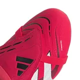 Championes de fútbol Adidas Predator League FT FG, color fucsia con detalles en blanco.