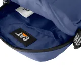 Bolso bandolera Caterpillar unisex color gris oscuro con logo de la marca en blanco. Cuenta con un compartimento principal con bolsillo interior, bolsillo frontal con llavero, correa ajustable para el hombro y logo reflectante.