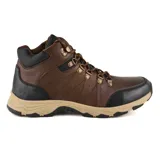 Bota casual Hi-Tec Lark de cuero color marrón con detalles en negro.