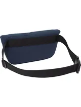 Riñonera azul marino de poliuretano con logo Tommy Jeans engomado y correa ajustable con hebilla.