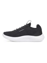 Zapatillas de entrenamiento Under Armour Dynamic 2, color gris con detalles en verde y logo en el talón.