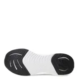 Championes de running Umbro color negro con detalles en celeste y suela blanca.