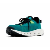 Zapatillas Columbia Drainmaker XTR para hombre, color negro con detalles en verde y suela beige. Diseño sin cordones, con capellada de malla de secado rápido, entresuela ligera con puertos de drenaje y suela de goma con micro ranuras para mayor tracción.
