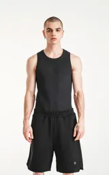 Musculosa básica negra de tela Morley con corte slim-fit.