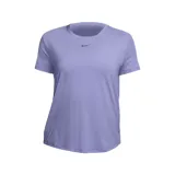 Remera deportiva Nike One Classic de mujer, color rosa, con logo reflectivo en el pecho y tecnología Dri-FIT.