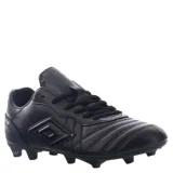 Championes de fútbol 11 Umbro Touch FG, color negro, con tapones y cordones.
