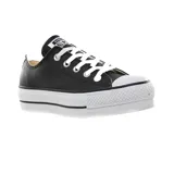 Championes urbanos Converse Chuck Taylor All Star con plataforma, color negro, capellada de cuero sintético y suela de goma blanca.