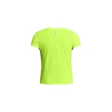 Remera deportiva Under Armour Launch Shortsleeve color amarillo flúor, de corte clásico, mangas cortas y logo estampado en el pecho.
