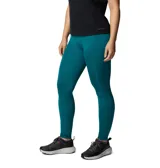 Calza larga de mujer Columbia Summit Valley color azul petróleo, con tecnología Omni-Wick, bolsillo de seguridad con cremallera, bolsillo posterior de malla, detalle de refuerzo, bolsillo sin cierre para el móvil y tiro alto.