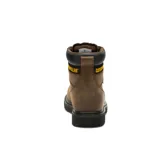 Bota de trabajo Caterpillar Second Shift color marrón, impermeable, con puntera de acero, suela antideslizante y protección contra riesgos eléctricos.