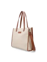 Cartera tipo tote de cuero sintético negro con textura de cocodrilo, doble asa de mano y correa bandolera extraíble.