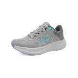 Championes deportivos Umbro Icon Lady, color gris con detalles en celeste y violeta.