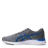 Zapatillas de running gris y azul con diseño ligero y transpirable, ideal para entrenamiento.