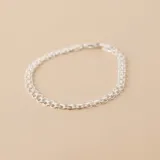 Pulsera de plata 925 con eslabones tipo Bismark.