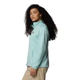 Campera polar Columbia Sweater Weather, color gris jaspeado, con cierre frontal completo, cuello alto y bolsillos laterales con cierre.