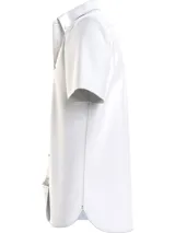 Camisa blanca de manga corta Tommy Hilfiger, corte regular, cuello abotonado y logo bordado en el pecho.