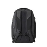 Mochila Rip Curl F-Light Searcher de 45 litros, color negro con logo blanco. Cuenta con múltiples compartimentos y cierres.