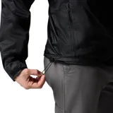 Campera impermeable Columbia modelo Inner Limits III, color negro, para hombre. Confeccionada con tecnología Omni-Tech™ que la hace impermeable y transpirable. Cuenta con capucha ajustable con cordón, bolsillos con cremallera, puños ajustables y dobladillo ajustable con cordón.