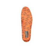 Zapatillas de skate negras con detalles en naranja, con logo de la marca en el lateral.