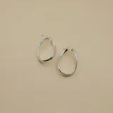 Aros argolla bombé en plata 925.
