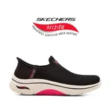 Championes Skechers Slip-ins Go Walk Arch Fit 2.0, color negro, con capellada de tejido Stretch Fit y plantilla Arch Fit removible.