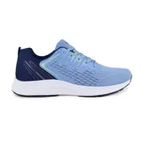Championes deportivos American Sport Fluke, color celeste con detalles en azul marino y verde lima. Capellada de malla transpirable, ajuste con cordones y suela blanca con detalles en negro.