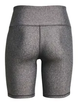 Calza corta gris jaspeado Under Armour HeatGear Bike Short, de tiro alto y calce ajustado.