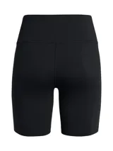 Short deportivo negro de tiro alto, con logo de Under Armour en la pierna izquierda.