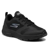 Championes Skechers Go Run Consistent color negro, con capellada de malla balística, amortiguación Ultra Light y plantilla Air-Cooled Goga Mat.
