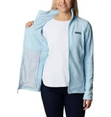Campera polar Columbia Basin Trail III Full Zip para mujer, color azul marino. Con cierre frontal completo y bolsillos laterales con cierre.