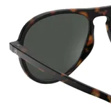 Lentes de sol Izipizi modelo #I SUN Light Tortoise, con montura redonda en carey marrón y lentes grises de categoría 3 con protección 100% UV.