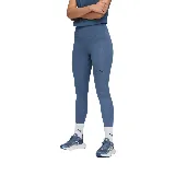 Calza deportiva Puma Essential Tight HW 7/8 color azul con logo negro en la pierna izquierda y bolsillos laterales.
