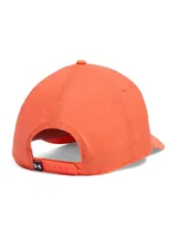 Gorra negra de nylon con visera curva y logo bordado en blanco.