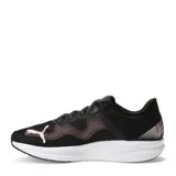 Zapatillas deportivas de running, color negro con detalles en rosa, con tecnología Profoam para mayor amortiguación.