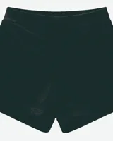 Micro short negro de terciopelo con cintura elástica.
