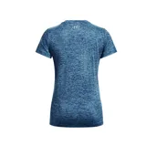 Remera Under Armour de mujer, color azul jaspeado, de corte amplio y tejido UA Tech™ de secado rápido.