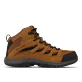 Botas de trekking Columbia Crestwood Mid Waterproof, color marrón con detalles en negro y cordones bicolores.