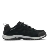 Championes de trekking Columbia Crestwood Waterproof para hombre, color marrón con detalles en negro y naranja, capellada de gamuza y malla, tecnología impermeable Omni-Tech, entresuela TechLite para amortiguación y suela Omni-Grip para tracción en todo terreno.