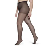 Panty de lycra color negro traslúcido, de talle grande.