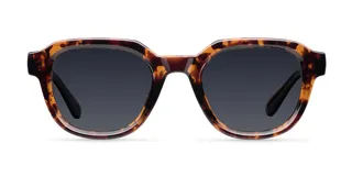 Lentes de sol Tala Tigris Carbon unisex con montura cuadrada color carey y lentes polarizadas negras. Fabricados con material Bio-based G850 y patillas de Propionato de Celulosa. Protección UV400 - Categoría 3.